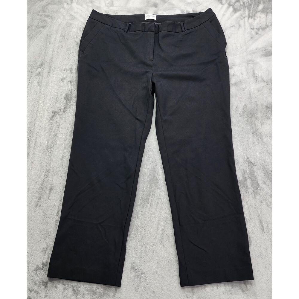 Charter Club‎ Pants Womens 20W Black Classic Fit Mid Rise Straight Leg Stretch